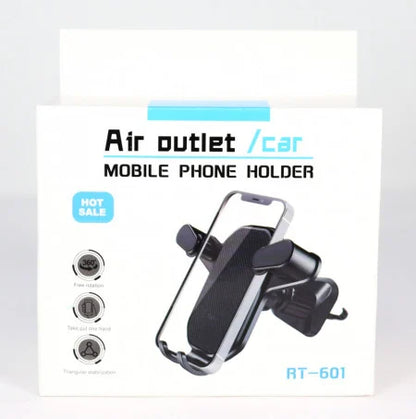 Suport telefon auto pe grila de ventilație, rotire 360°