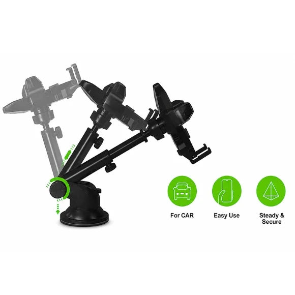 Suport telefon auto cu ventuză și braț telescopic 2801